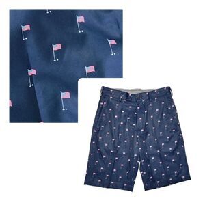 Walter Hagen Shorts Men Size 30 All over print American Flag Stretch Waistband